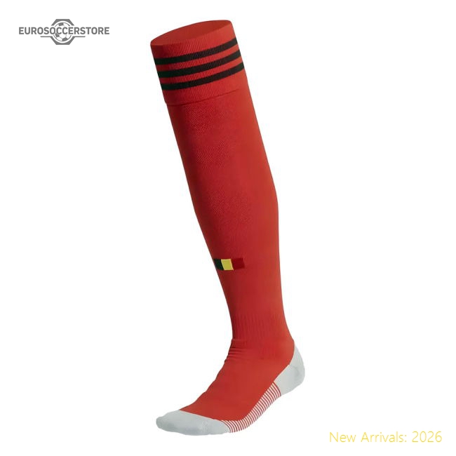2020-2021 Belgium Home Adidas Football Socks (Red)-Football Shirts Shop