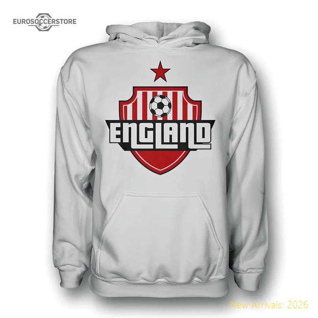 England Country Logo Hoody (white) - Kids-Football Shirts Shop