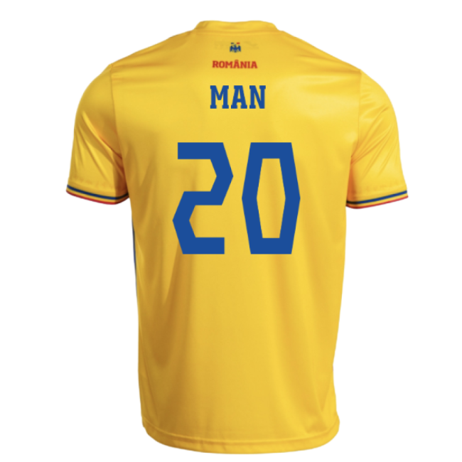 2025-2026 Romania Home Replica Shirt (Kids) (Man 20)-Football Shirts Shop