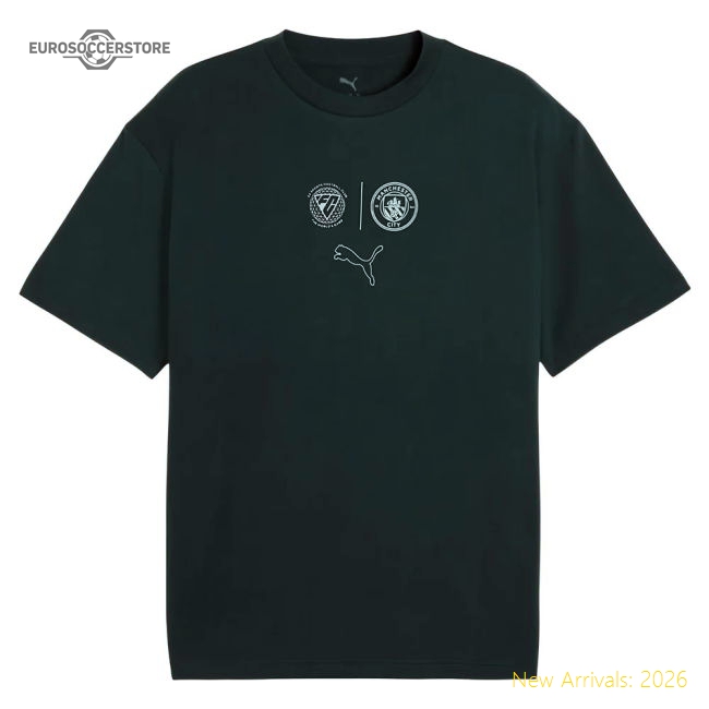 2025-2026 Man City FtblStatement Cellerator Tee - CL (Green Terrain)-Football Shirts Shop