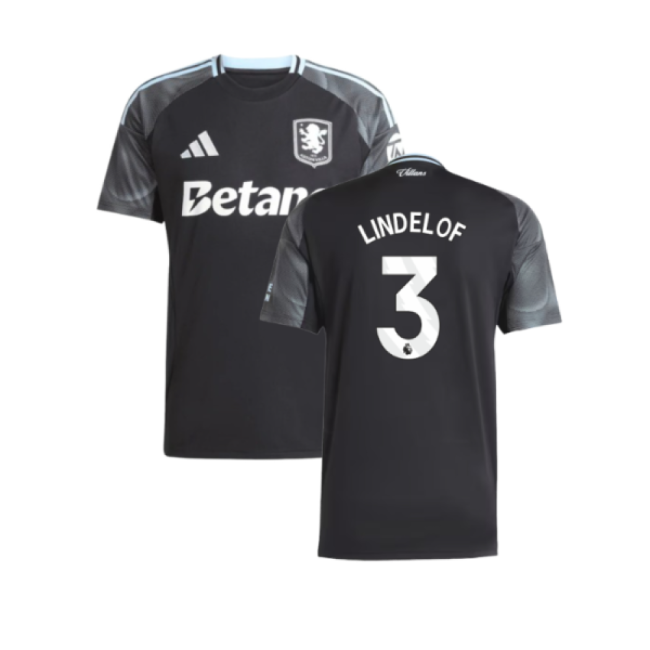 2025-2026 Aston Villa Away Shirt (Lindelof 3)-Football Shirts Shop