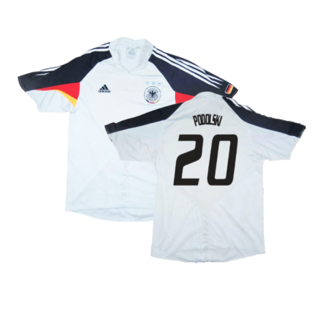 Germany 2004-06 Home Shirt ((Very Good) XL) (Podolski 20)-Football Shirts Shop