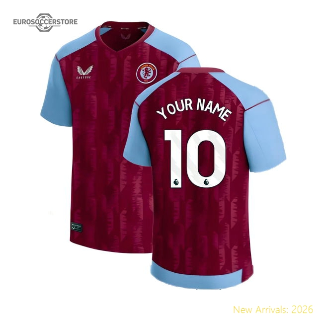2023-2024 Aston Villa Home Shirt (Kids) (Your Name)-Football Shirts Shop