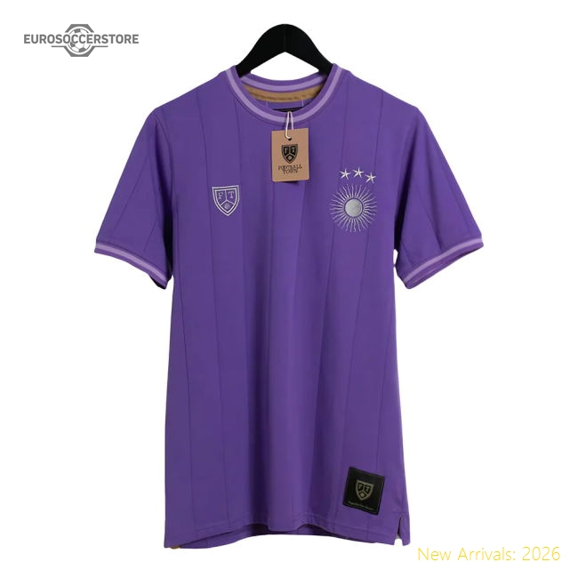 Argentina Messi El Sol GOAT Purple Retro Shirt-Football Shirts Shop