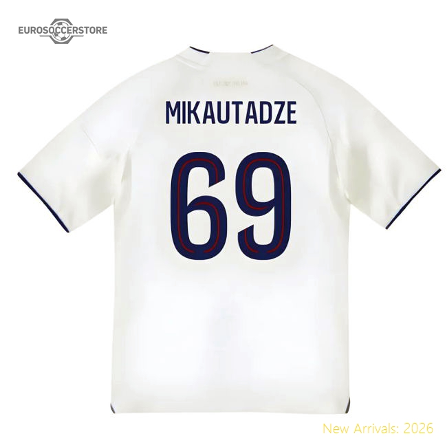 2025-2026 Olympique Lyon Home Shirt (Kids) (Mikautadze 69)-Football Shirts Shop