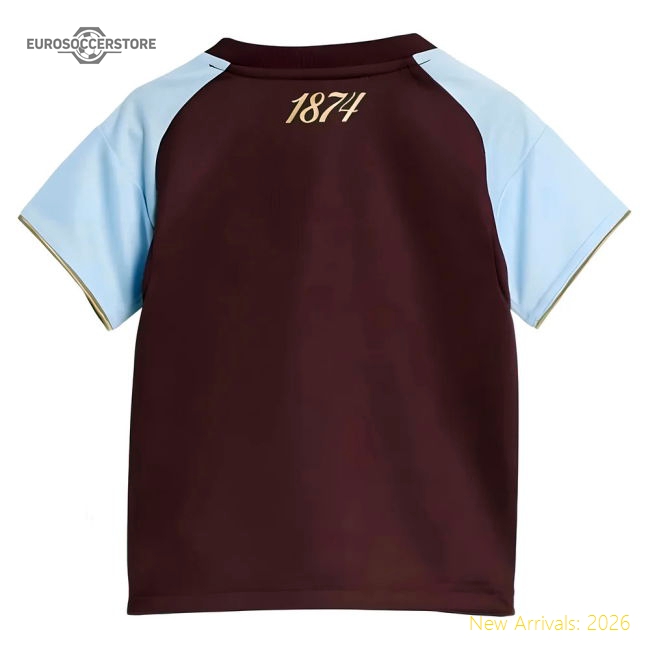 2025-2026 Aston Villa Home Baby Kit-Football Shirts Shop
