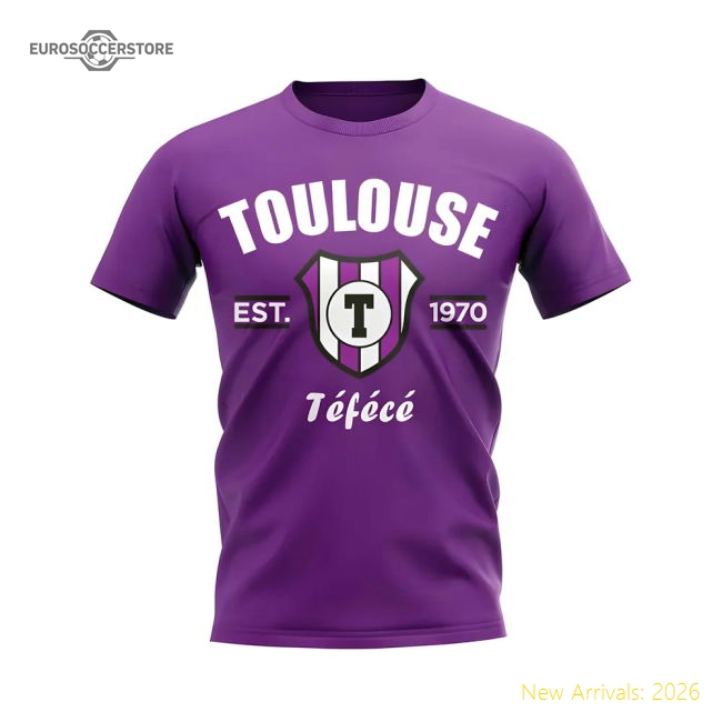 Toulouse Established Football T-Shirt (Purple)-Football Shirts Shop