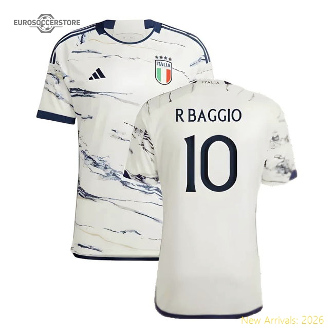 2023-2024 Italy Away Shirt (R BAGGIO 10)-Football Shirts Shop