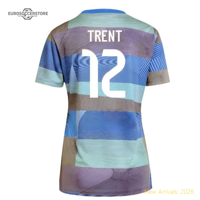 2025-2026 Real Madrid Pre-Match Shirt (Bluebird) - Womens (Trent 12)-Football Shirts Shop