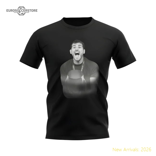 Iker Casillas Real Madrid Legend T-Shirt (Black)-Football Shirts Shop