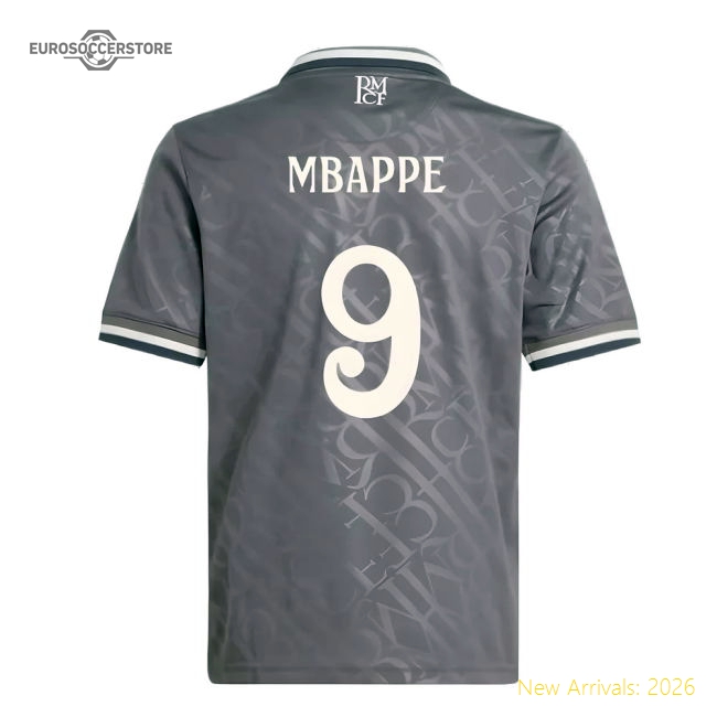 2024-2025 Real Madrid Third Shirt (Kids) (Mbappe 9)-Football Shirts Shop