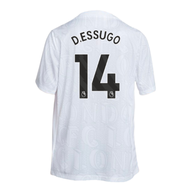 2025-2026 Chelsea Academy Pro Pre-Match Football Top (White) (D.Essugo 14)-Football Shirts Shop