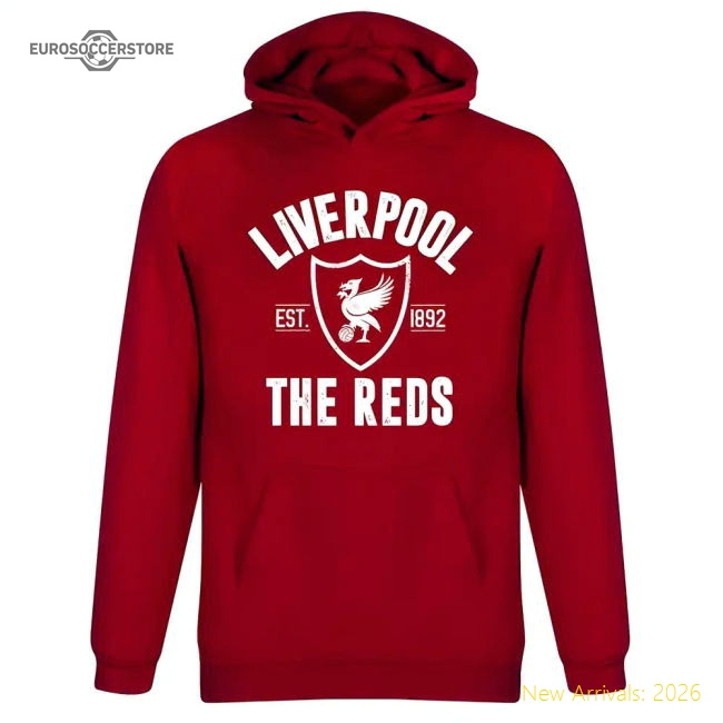 Liverpool Established KIDS Hoodie - Red-Football Shirts Shop