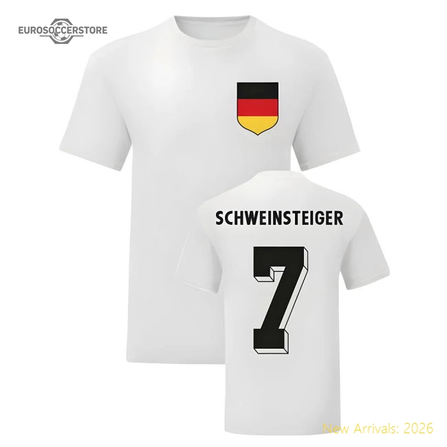 Bastian Schweinsteiger Germany National Hero Tee\'s (White)-Football Shirts Shop