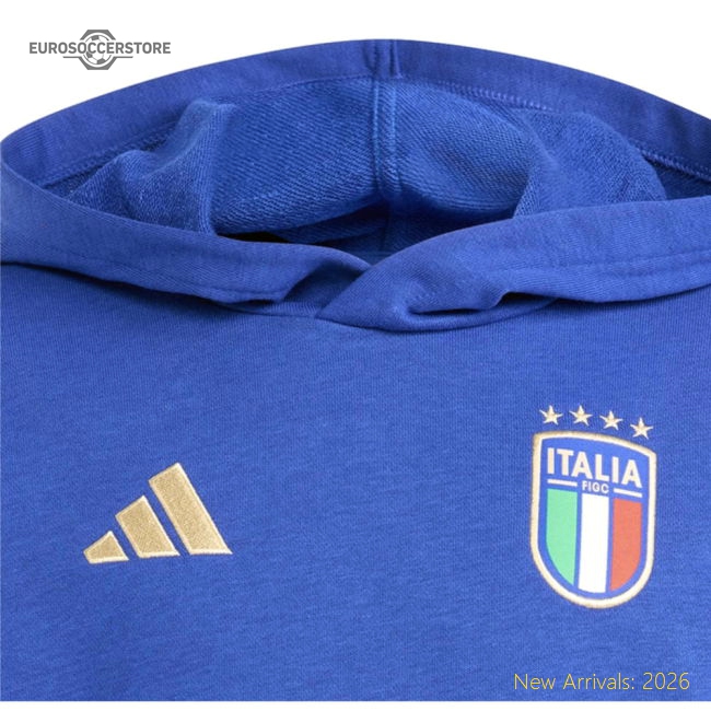 2026-2027 Italy Hooded Top (Blue) - Kids-Football Shirts Shop