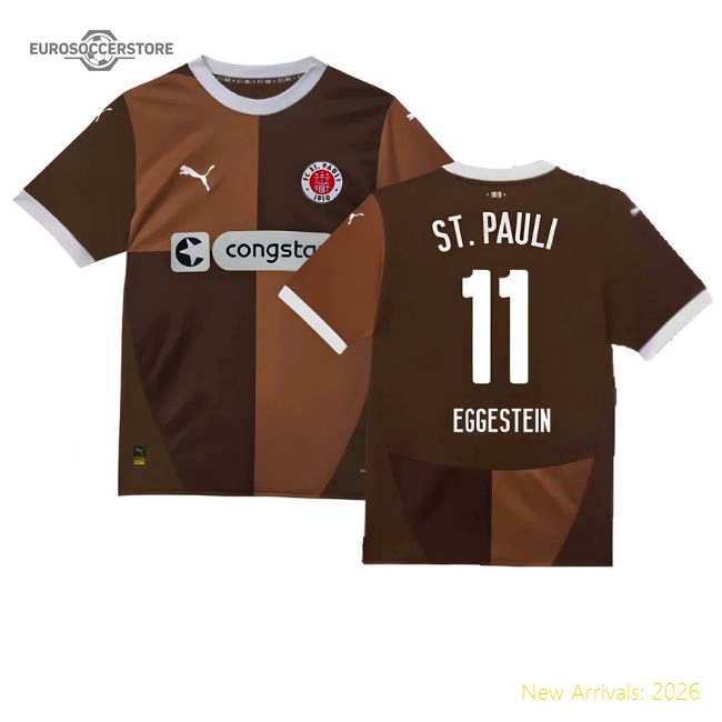 2024-2025 St Pauli Home Shirt (Eggestein 11)-Football Shirts Shop