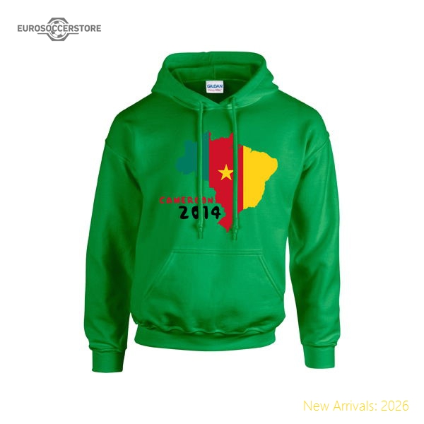 Cameroon 2014 Country Flag Hoody (green)-Football Shirts Shop