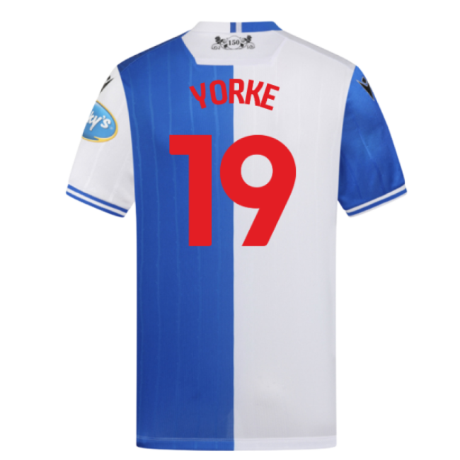 2025-2026 Blackburn Rovers Home Shirt (Yorke 19)-Football Shirts Shop