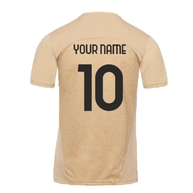 2024-2025 AC Milan Pre-Match Shirt (Putty) (Your Name)-Football Shirts Shop
