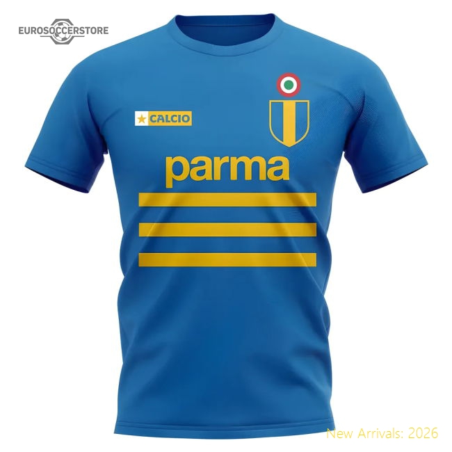 Parma Vintage Football T-Shirt (Blue)-Football Shirts Shop