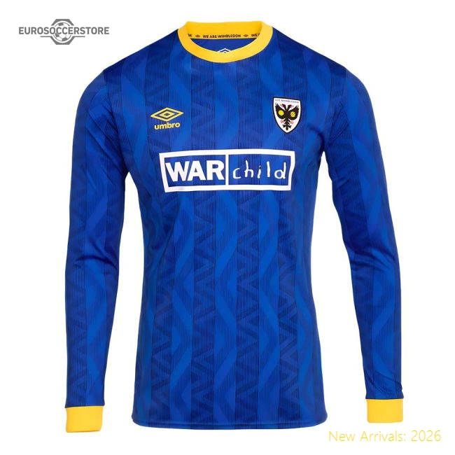 2024-2025 AFC Wimbledon Long Sleeve Home Shirt-Football Shirts Shop