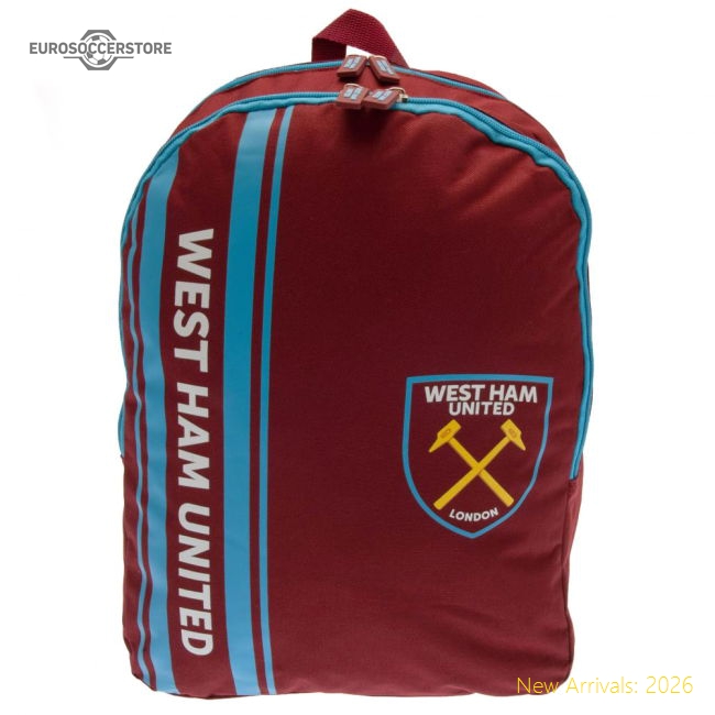 West Ham United FC Stripe Backpack-Football Shirts Shop