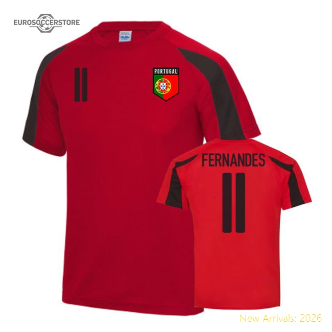 Portugal Sports Training Jersey (Fernandes 11)-Football Shirts Shop