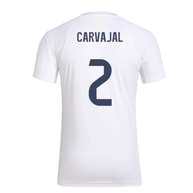 2025-2026 Real Madrid Seasonal Graphic Tee (White) (Carvajal 2)-Football Shirts Shop