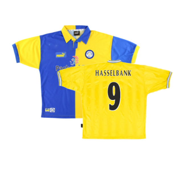 Leeds United 1997-99 Away Shirt (L) (Very Good) (Hasselbank 9)-Football Shirts Shop