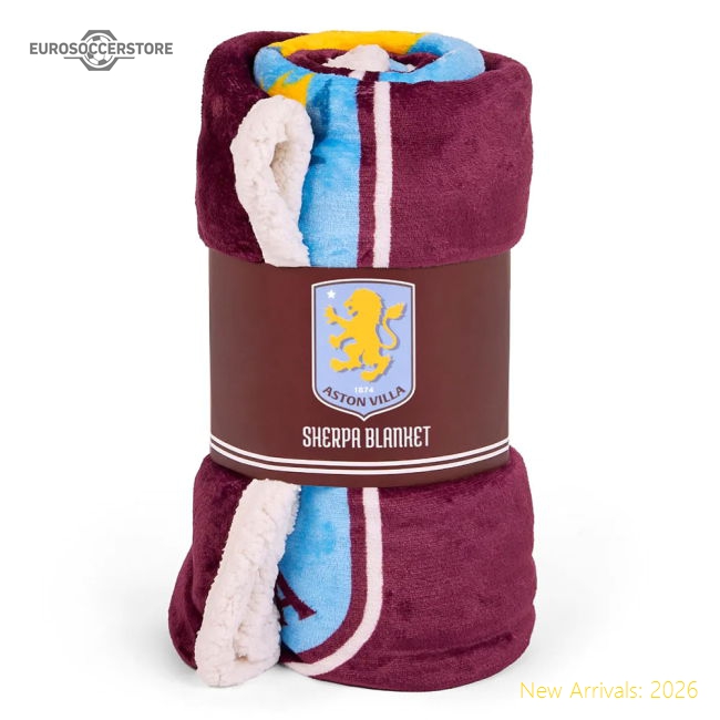 Aston Villa FC Sherpa Fleece Blanket-Football Shirts Shop