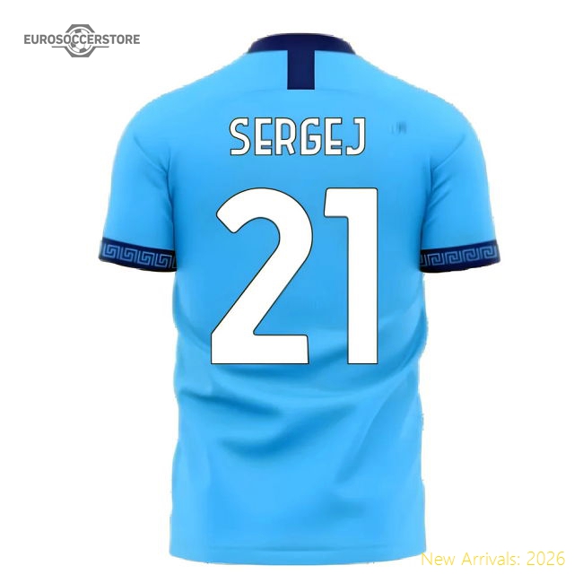 Lazio 2025-2026 Home Concept Football Kit (Libero) (SERGEJ 21)-Football Shirts Shop