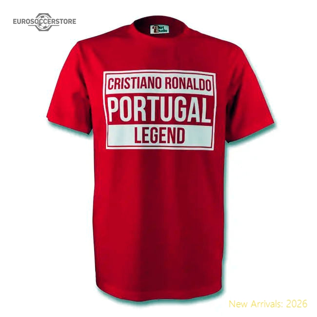 Cristiano Ronaldo Portugal Legend Tee (red) - Kids-Football Shirts Shop