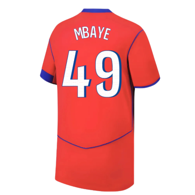 2025-2026 PSG Third Shirt (Kids) (Mbaye 49)-Football Shirts Shop