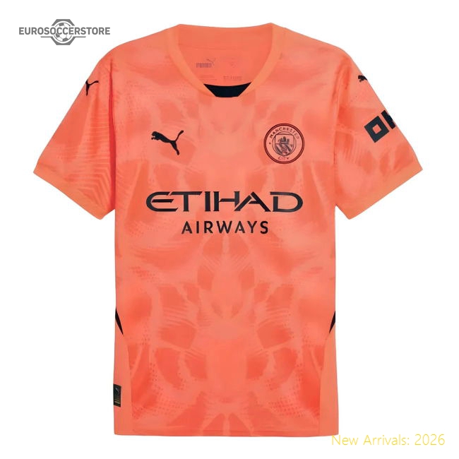 2024-2025 Man City Home Goalkeeper Shirt (Neon Sun)-Football Shirts Shop