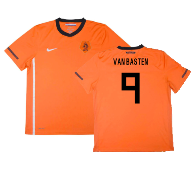 Holland 2010-11 Home Shirt ((Excellent) S) (Van Basten 9)-Football Shirts Shop