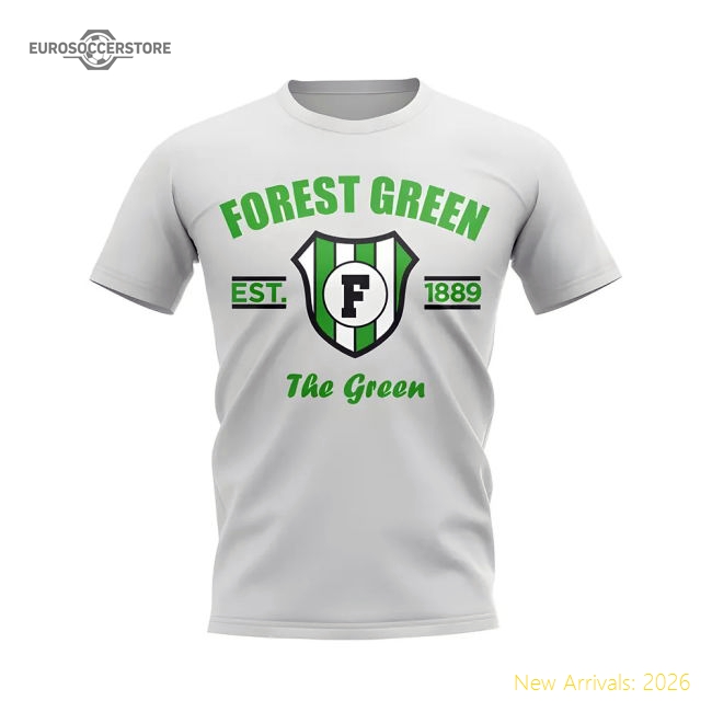 Forest Green Established Football T-Shirt (White)-Football Shirts Shop