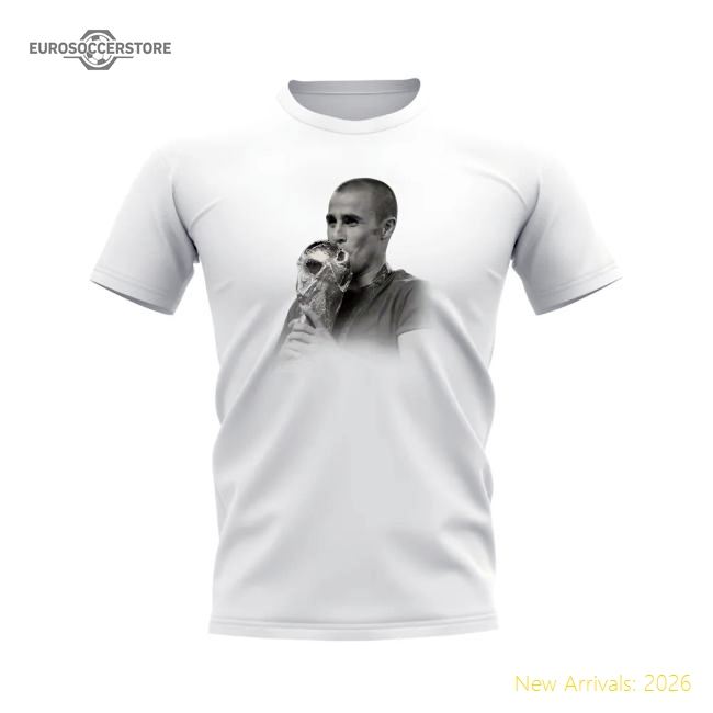 Fabio Cannavaro Italy Legend T-Shirt (White)-Football Shirts Shop