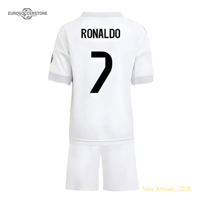 2025-2026 Real Madrid Home Mini Kit (Ronaldo 7)-Football Shirts Shop