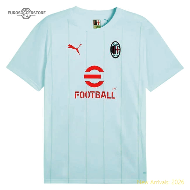 2024-2025 AC Milan Prematch SS Jersey (White)-Football Shirts Shop