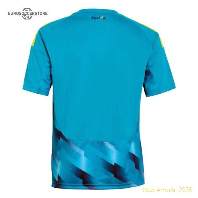 2026-2027 Spain Home Goalkeeper Shirt (Aqua) - Kids-Football Shirts Shop
