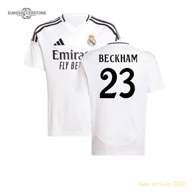 2024-2025 Real Madrid Home Shirt (Kids) (Beckham 23)-Football Shirts Shop