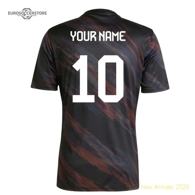 2025-2026 Bayern Munich Pre-Match Shirt (Black) (Your Name)-Football Shirts Shop