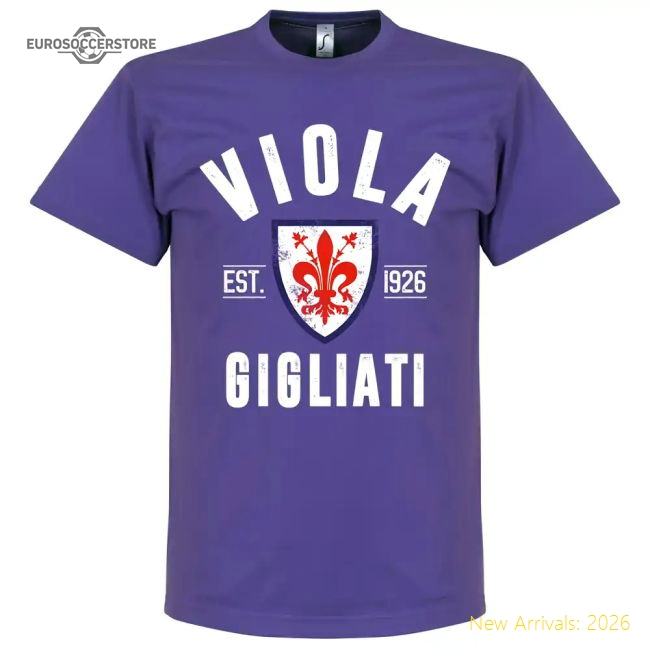 Fiorentina Established T-Shirt - Purple-Football Shirts Shop
