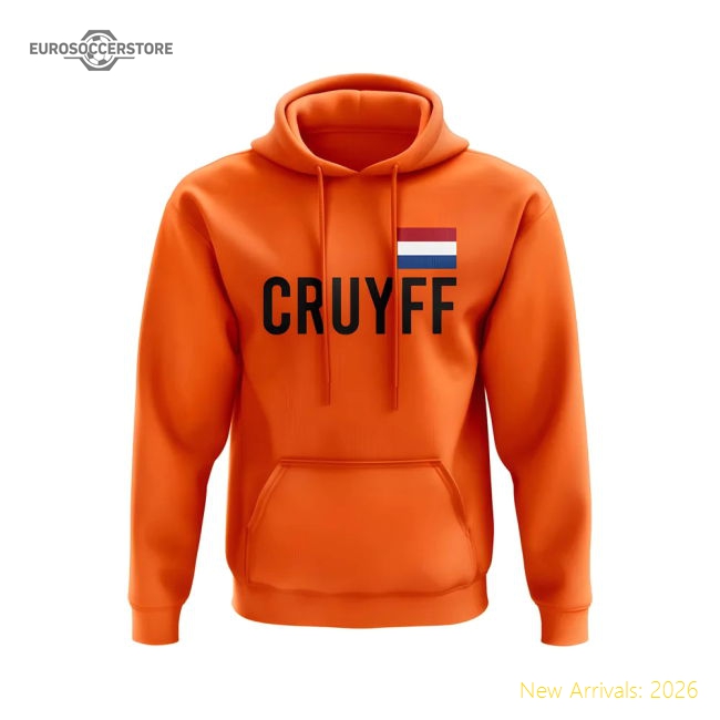Johan Cruyff Holland Name Hoody (Orange)-Football Shirts Shop
