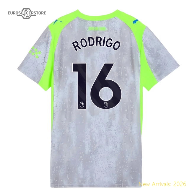 2025-2026 Man City Third Shirt (Womens) (Rodrigo 16)-Football Shirts Shop