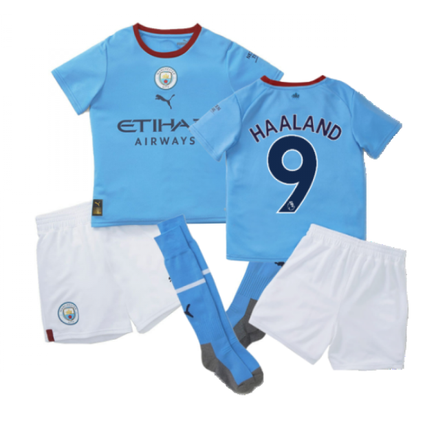 2022-2023 Man City Home Mini Kit (HAALAND 9)-Football Shirts Shop