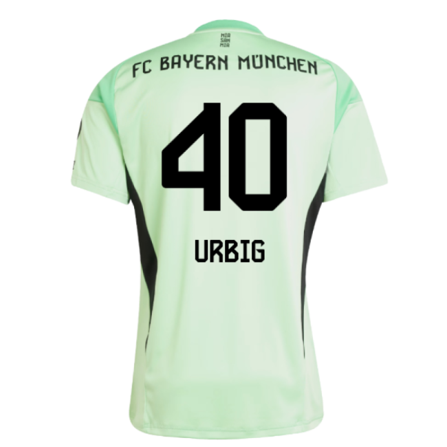 2025-2026 Bayern Munich Home Goalkeeper Shirt (Glory Mint) (Urbig 40)-Football Shirts Shop