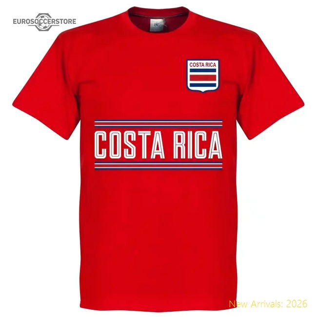 Costa Rica Campbell 9 Team T-Shirt - Red-Football Shirts Shop