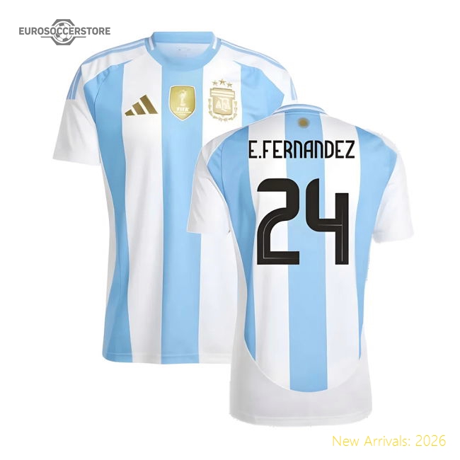 2024-2025 Argentina Home Shirt (E.FERNANDEZ 24)-Football Shirts Shop