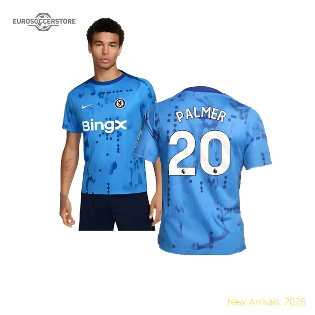 2024-2025 Chelsea Academy Pro Pre-Match Shirt (Blue) (Palmer 20)-Football Shirts Shop